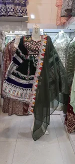 ست کامل لباس افغانی زمرد آریانا