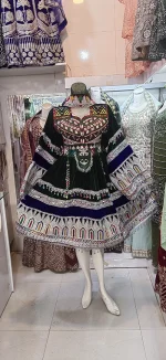 ست کامل لباس افغانی زمرد آریانا - تصویر 4