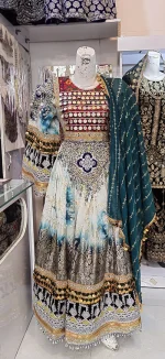 لباس افغان مجلسی زمرد کوهسار
