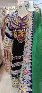 ست کامل لباس افغانی نگین هندوکش - تصویر 2